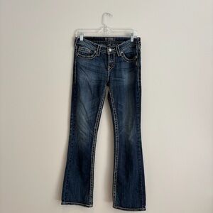 Silver Aiko Dark Blue Boot Cut Jeans